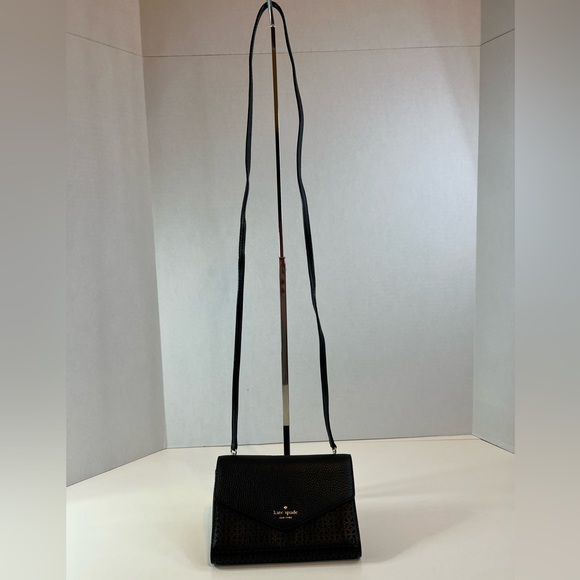 Kate Spade Perforated Envelope Style Crossbody/Wallet Black NWOT - Picture 3 of 7